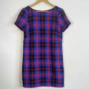 LL Bean Signature Tartan Plaid Wool Blend Dress